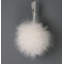 Wispy Feather Christmas Ball Ornament - 6" - White