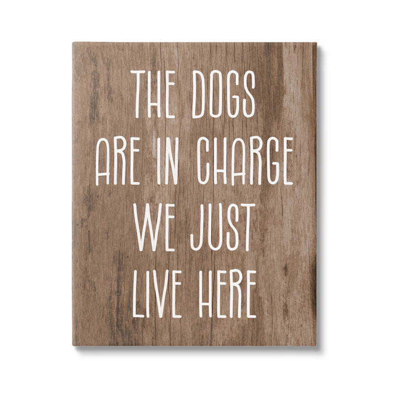 «Dogs In Charge» par Lil 'Rue, H 48 po x l 36 po x P 1,5 po