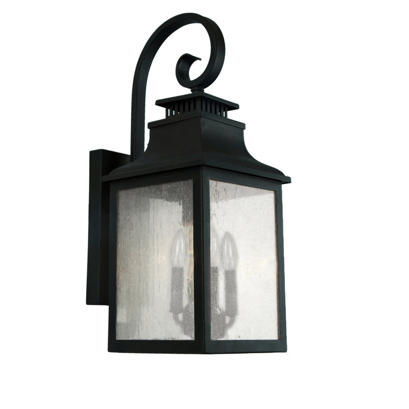 Luminaire mural d'extérieur 3 lumières Morgan au fini noir riche