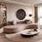 Simple Curved Living Room Sofa-104902555