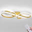  Gold 42cm LED Semi Flush Mount-1910823420