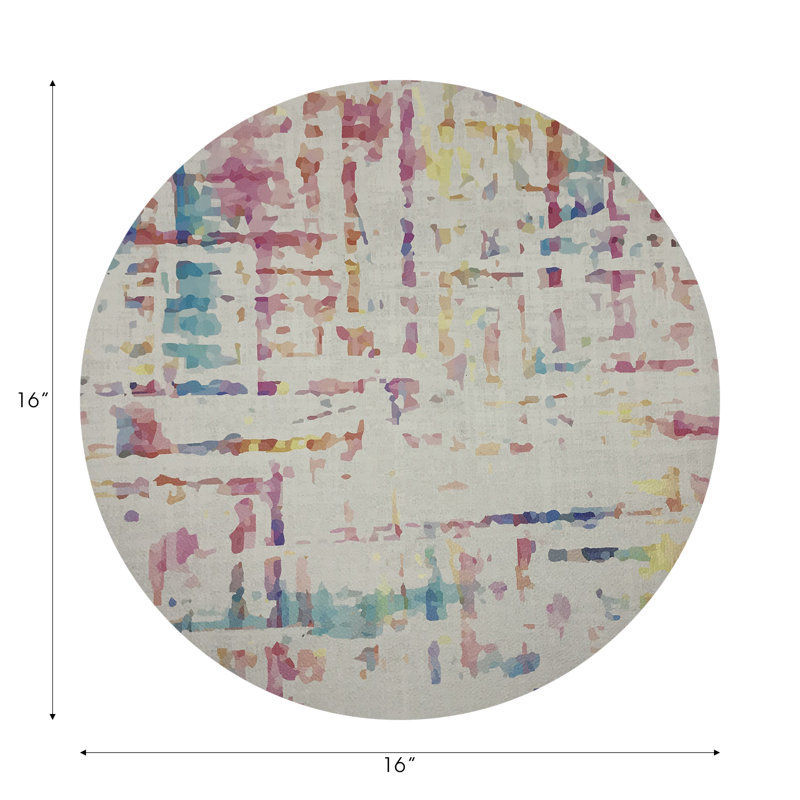 Coco Pebble 16" Vinyl Placemat, Cream