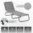 2 Piece Yard Sun Chairs, 5 Reclining, Dark Gray, Steel Construction For Patio, Beach Folding 5 Options, Made Outdoor Beach,