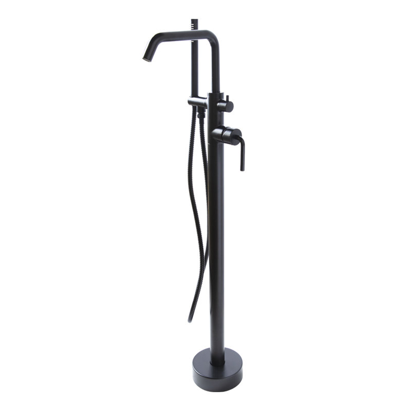 Cigno Tub Filler with Diverter, Matte Black