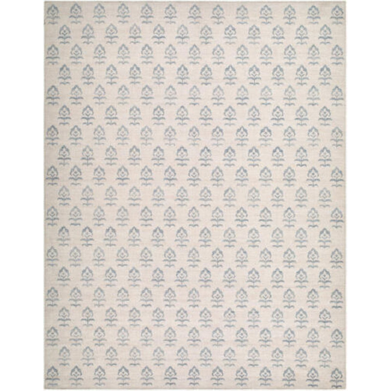 Jenni Yolo Home x Livabliss Flora Rug, Ivory/Baby Blue, Rectangle 7'10" x 10'