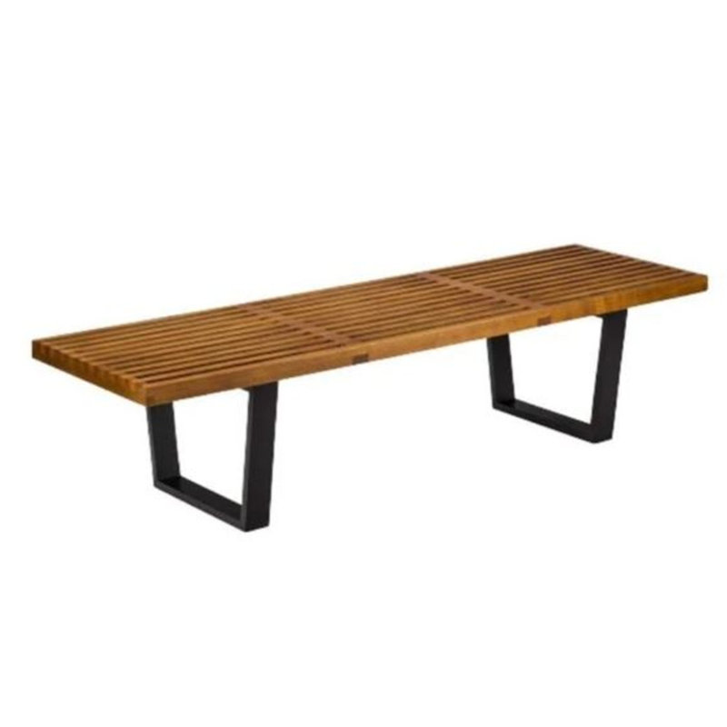 Banc en bois massif Milan, Noyer