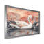 Rose cygne, reflets de l'élégance - cygnes, art mural-357075362-357075363-468488128