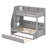 Space-Saving Loft Bunk Bed Featuring Storage Steps, Hidden Trundle Bed, Shelving, RGB LED Lights & USB Outlets-1063871497