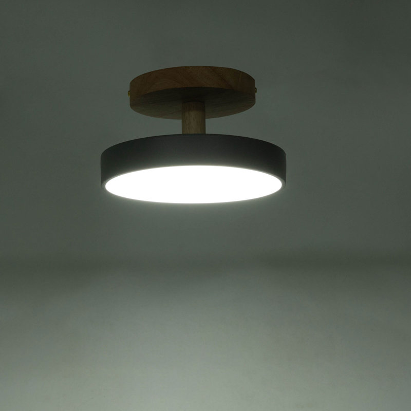 3 Colours Dimmable Modern Acrylic LED Ceiling Light, Dark Grey