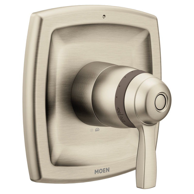 Ensemble de garniture de robinet de baignoire / douche ExactTemp sans valve Voss, Nickel brossé