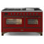 Cuisinière à gaz double autoportante 60 po 5,02 pi³ avec plaque chauffante Majestic II-48279823-48279853