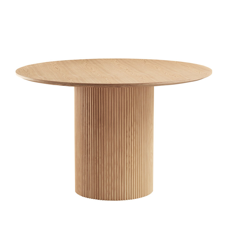 Table de salle à manger de style Mid-Century moderne - 45,86 po - petit espace de table rond en chêne avec plateau de table 45,86 po Enchantment & Room