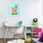 «Funky Cats on Turquoise», estampe numérique, design par Katie Conley-861279124-861279127