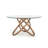 Shirehampton Round Glass Top Solid Wood Base Dining Table-99007254