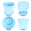  8 pots de fleurs moyens en plastique à couvercle ouvert de 5,5 pouces (taille moyenne) en 8 couleurs-1122818138
