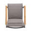 LifestyleGarden Maui FSC Teak and Aluminum Outdoor Patio Recliner Dark Gray Sofa Chair-325165436