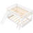 Compact Full Over Bunk Bed With White And Versatile Slide - Space Efficient Easy Assembly