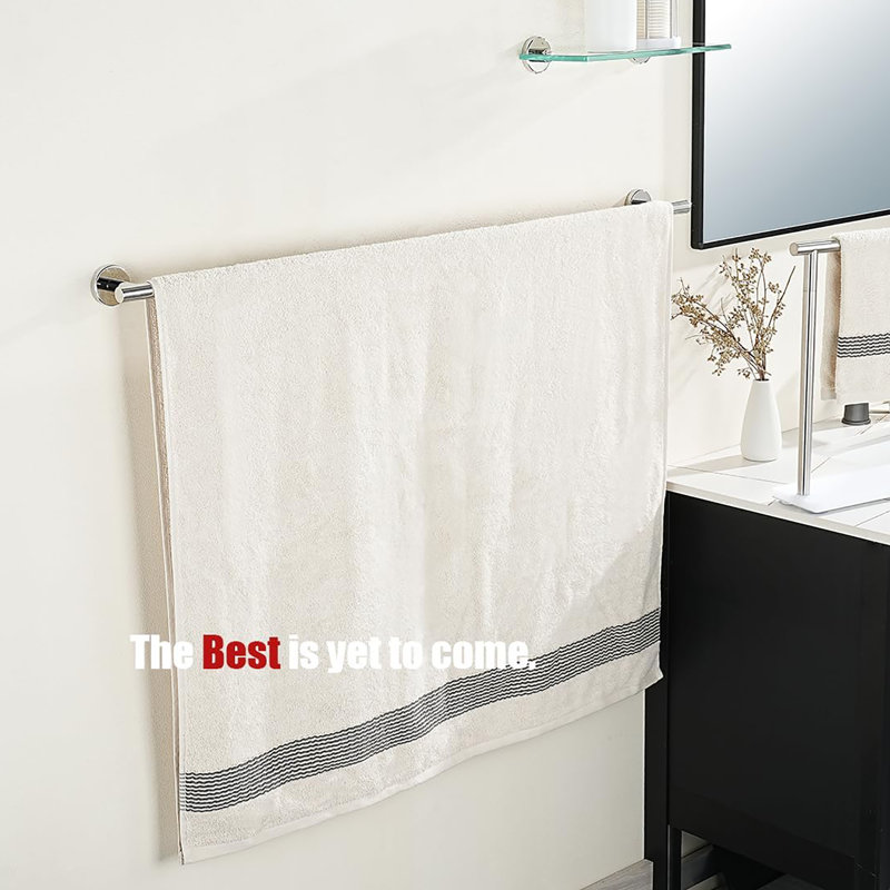 39 Inch 304 Stainless Steel Towel Bar Wall Mounted Towel Rack, Chrome