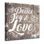 Reproduction d’art textuel sur toile tendue Peace Joy Love par Olivia-33479195