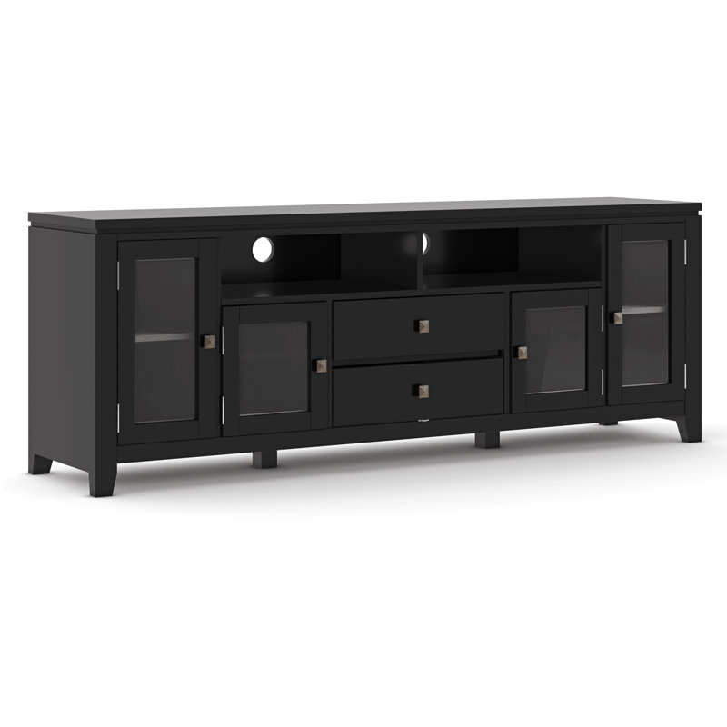 Meuble télé 72 po pour salon, Noir