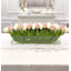 28 Inches Modern Long Pink/White Real Touch Tulip Stems - Faux Floral Luxury French Table Décor