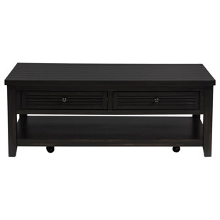 Farihah 2-Drawer Rectangular Coffee Table Distressed Java
