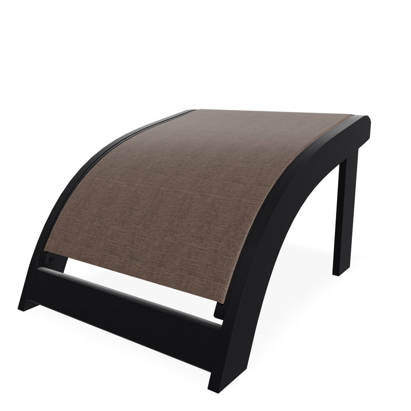 Repose-pieds Adirondack en polymère de qualité marine, Noir, Moka Sunbrella®
