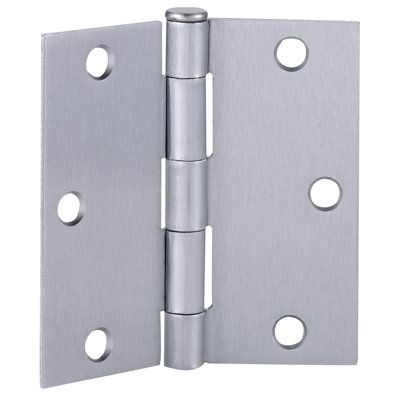 Charnière de porte, 3,5 po, rayon de coin carré, paquet de 9
