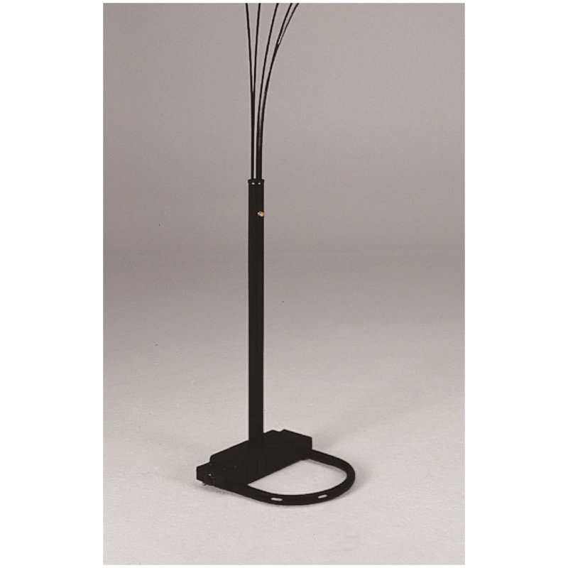 1pc Modern Design Classic Peacock Shade 82" Floor Lamp Black Living Room