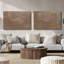 Sienna carrés ensemble de 2 impressions sur toile dans un cadre,-1495605731-1495605735