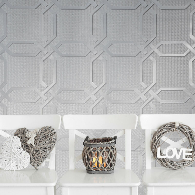 Papier peint géométrique Hexagon Trellis