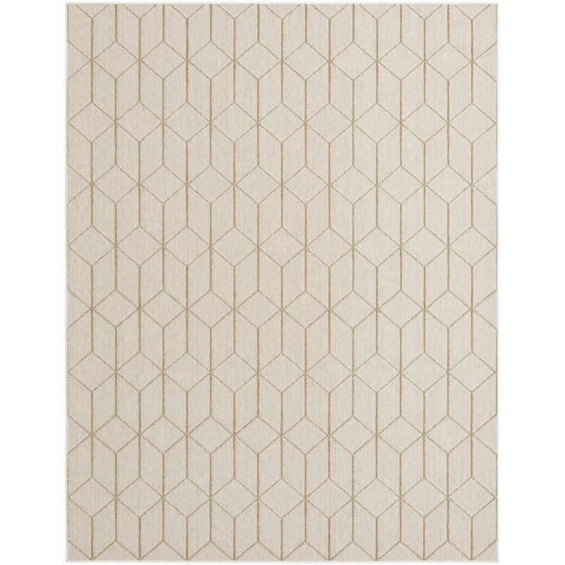 Tapis contemporain de couleur beige Ohanlon, Rectangle 7 pi 10 po x 10 pi