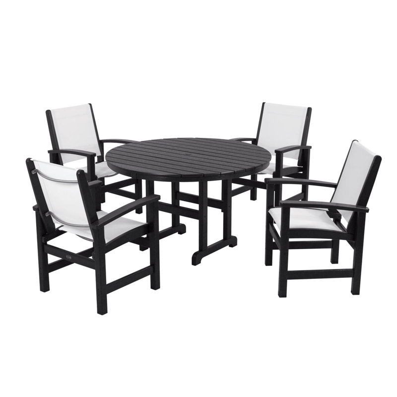 Ensemble repas 5 pièces POLYWOOD, Noir