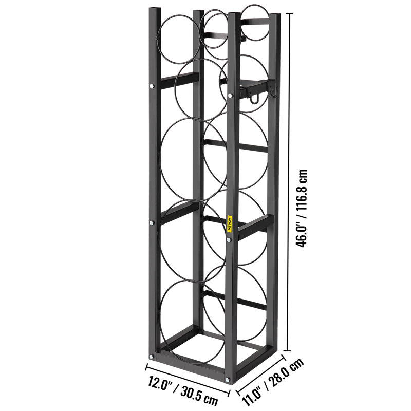 Steel Storage Rack, 46" H x 13" W x 4" D