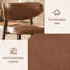 Chaise rembourrée en métal (ensemble de 2) - Chaise d'appoint Camel
