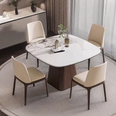 Nordic style simple square home dining table sets