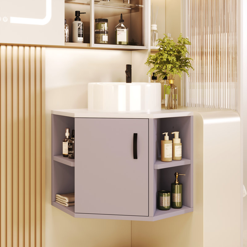 Thelma 500mm Single Bathroom Vanity with Vessel Basin, Purple