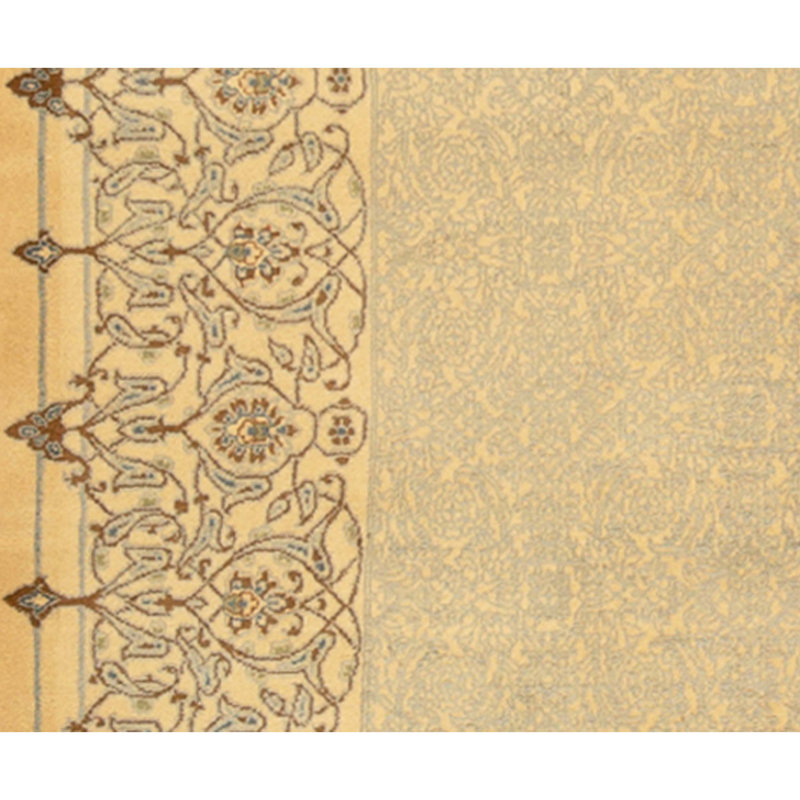 High-Quality Hand-Knotted Ivory Area Rug