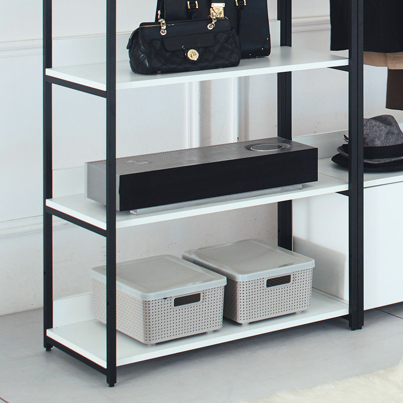 Penderie avec cadre en métal - Rangement très profond, eau et chaleur, tableau de grade Stain Scratch E0, 2 fois plus épais, structure modulaire, intérieur spacieux