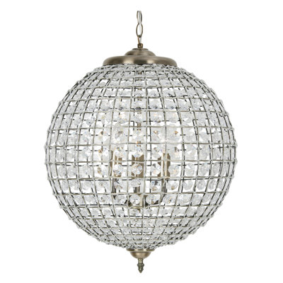- Light Antique Brass Crystal Pendant