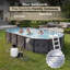 Piscine murale ovale en acier à parois dures de 12 po x 24 pi de 52 po Blue Wave Marbella