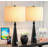 Modern Table Lamp Set Of 2 For Bedroom Nightstand Or Living Room End Table, Minimalist Design With E26 Socket Base, Energy Efficient Lighting For Reading And Relaxing