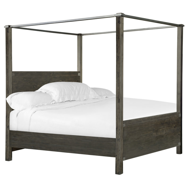 Mahika Solid Wood Canopy Bed, Queen
