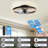 20" Black Ceiling Fan with Dimmable LED Light-2002732855