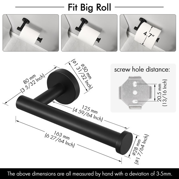 Soporte de pared de papel higiénico para baño de acero inoxidable SUS304