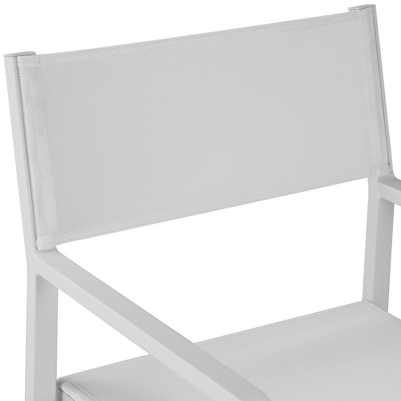 Sunset Director Chair, White