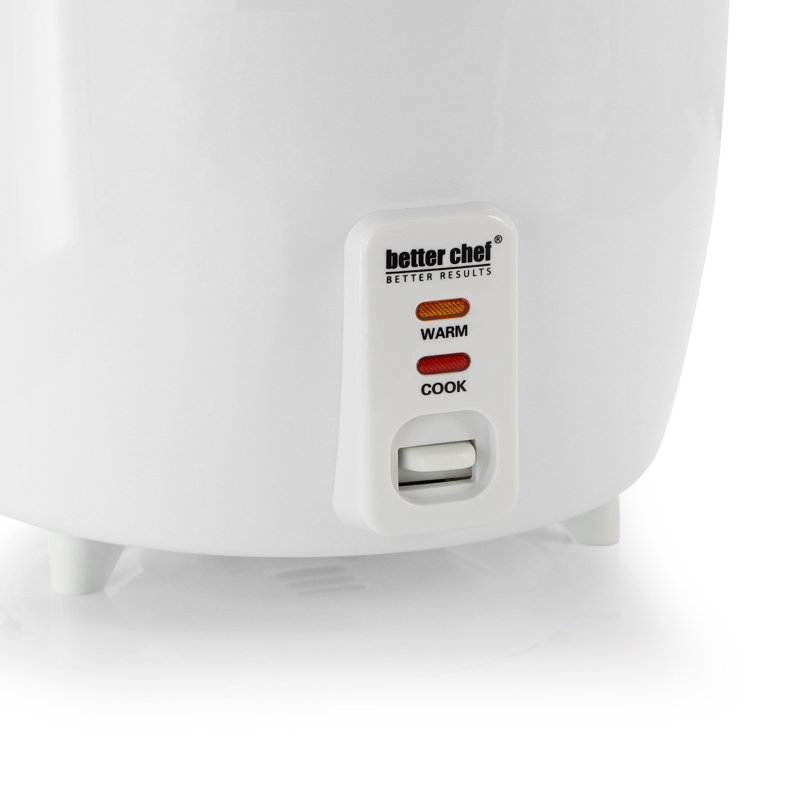 Better Chef 10 Cup Ceramic Bowl Rice Cooker with Steamer Attachment