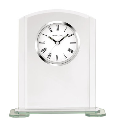 Bulova Stratus Arched Glass Tabletop Clock, B1731