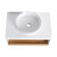 Meuble-lavabo mural peu encombrant avec rangement ouvert-129696348