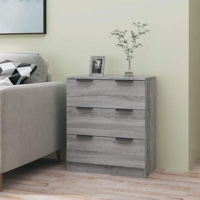 17 Stories Sideboard Engineered Wood, Grey Sonoma